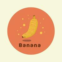 illustrazione scribble banana frutta disegno vettoriale