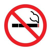 immagine vettoriale di stop vietato fumare, immagine di una sigaretta con una fonte di fuoco
