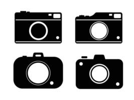 set di illustrazione dell'icona del logo della fotocamera vettore
