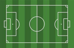 illustrazione di vettore del campo di calcio di calcio. tavolo allenatore per la presentazione tattica per i giocatori. vista strategia sportiva. campo da calcio piatto verde, erba da calcio. stadio vettoriale. calcio con modello di linea.