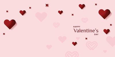 sfondo vettoriale di San Valentino con un concetto moderno e carino, San Valentino, felice, sfondo, carta, vettore premium