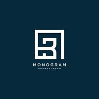 logo lettera monogramma con iniziale b con concetto creativo moderno vettore premium parte 8