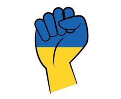 ucraina nazionale europa mano emblema bandiera simbolo astratto disegno vettoriale