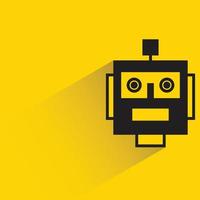 illustrazione di sfondo giallo robot intelligente vettore
