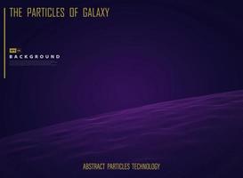Particelle spaziali della galassia nell&#39;universo nella luce notturna viola vettore