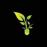 design creativo del logo del giardino verde vettore