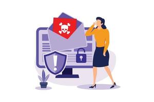 illustrazione del malware ispirazione per il design esclusivo vettore