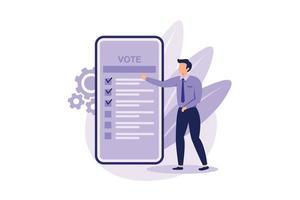 illustrazione del voto elettronico ispirazione dal design esclusivo vettore