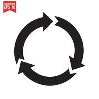 riciclare icona simbolo di riciclaggio. illustrazione vettoriale. isolato su sfondo bianco.