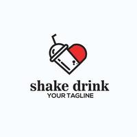 shake drink ispirazione esclusiva per il design del logo vettore