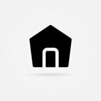 casa, casa icona stile solido. elemento di design icona vettoriale. sfondo del modello di icona di vettore