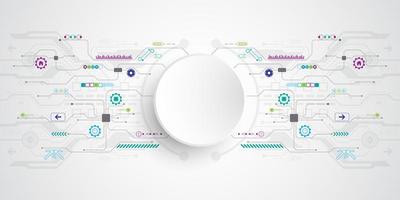 Circuito di tecnologia moderna sullo sfondo vettore