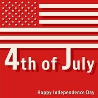 4 luglio - Happy Independence Day vettore