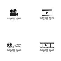set di illustrazione vettoriale del modello di logo della pellicola