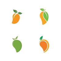 illustrazione del disegno dell'icona di vettore del modello di logo del mango