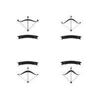 set di icone di tiro con l'arco freccia illustrazione vettoriale modello logo