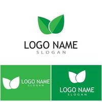 foglia icona illustrazione vettoriale design logo modello