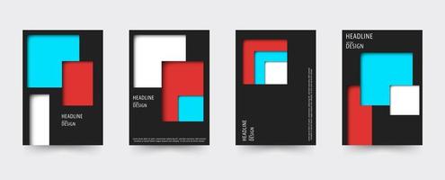 Set di modelli di copertina gradiente brochure vettore