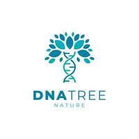 ispirazione per il design vettoriale del logo della foglia dell'albero del dna