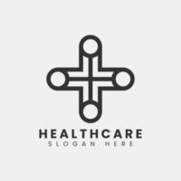 design del logo dell'ospedale della clinica moderna astratta creativa, design del logo della clinica a gradiente colorato vettore