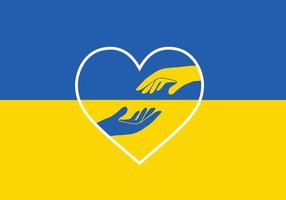 aiuta l'ucraina, sostieni l'ucraina, l'ucraina innamorata vettore