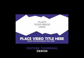 design della miniatura di YouTube modificabile in tema di colore viola vettore