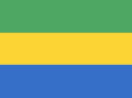 bandiera del Gabon. colori e proporzioni ufficiali. bandiera nazionale del gabon.