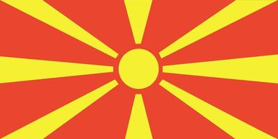 bandiera della macedonia. colori e proporzioni ufficiali. bandiera nazionale della macedonia. vettore