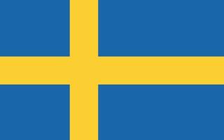 bandiera della svezia. colori e proporzioni ufficiali. bandiera nazionale della Svezia. vettore