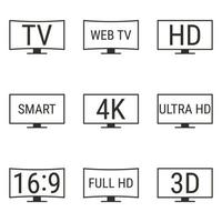 illustrazione vettoriale sulla televisione a tema