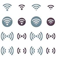 icone di rete wireless su sfondo bianco vettore