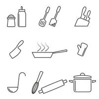 illustrazione vettoriale sul tema cucina, cucina