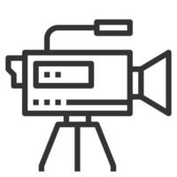 vettore icona linea videocamera, logo