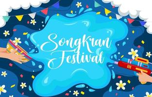 concetto di festival di songkran vettore