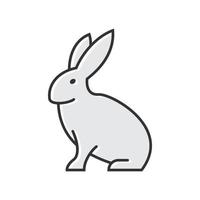 disegno dell'icona animale coniglio vettore