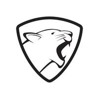 disegno del logo della testa di leonessa vettore