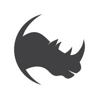 disegno dell'icona di rinoceronte africa vettore