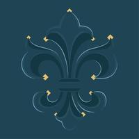 fleur de lis. decorazione araldica medievale - vettore