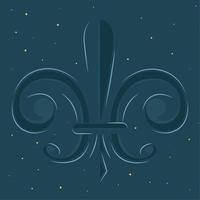 fleur de lis. decorazione araldica medievale - vettore