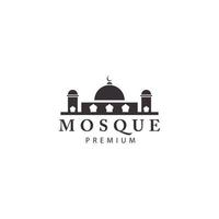 moschea islam luogo di culto ramadan logo icona vettore simbolo illustrazione design