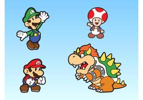 Personaggi di Super Mario Bros vettore