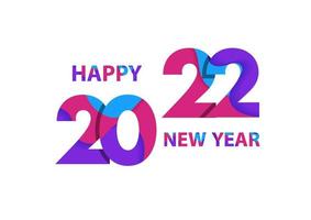 2022 felice anno nuovo, copertina del diario aziendale per il 2022 con gli auguri. modello di progettazione brochure, carta, banner. illustrazione vettoriale