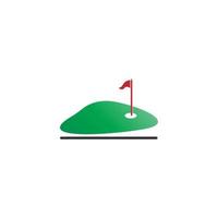 illustrazione di progettazione creativa del modello dell'icona del logo di golf vettore
