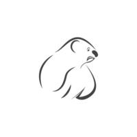 vettore di illustrazione del design dell'icona del logo koala