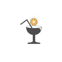 cocktail drink icona logo design modello vettoriale