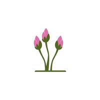 modello di progettazione dell'icona di logo di fiori di loto di bellezza vettore