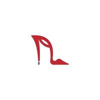 scarpa da donna, tacco alto logo icona disegno vettoriale