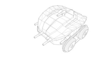 line art di carri armati militari vettore