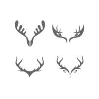 vettore di disegno dell'illustrazione dell'icona del logo del corno di cervo