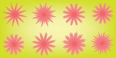 raccolta di fiori margherita gerbera girasole crisantemo flora fiore petalo piante fiocchi di neve icona oggetto elemento isolato astratto sfondo modello vettore e illustrazione